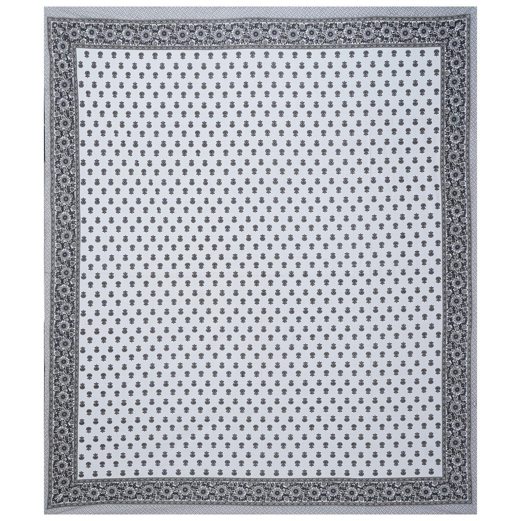 Rudra Bazaar Grey 210 TC Cotton Double King Bedsheet With 2 Pillow Covers | Grocsy