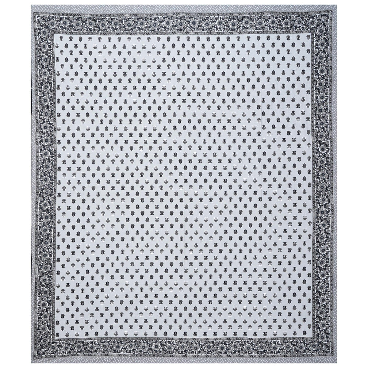 Rudra Bazaar Grey 210 TC Cotton Double King Bedsheet With 2 Pillow Covers | Grocsy