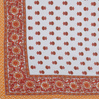 Rudra Bazaar Orange 210 TC Cotton Double King Bedsheet With 2 Pillow Covers | Grocsy