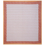 Rudra Bazaar Orange 210 TC Cotton Double King Bedsheet With 2 Pillow Covers | Grocsy