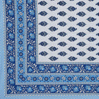 Rudra Bazaar Blue 210 TC Cotton Double King Bedsheet With 2 Pillow Covers | Grocsy