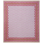 Rudra Bazaar Pink 210 TC Cotton Double King Bedsheet With 2 Pillow Covers | Grocsy