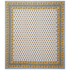 Rudra Bazaar Yellow 210 TC Cotton Double King Bedsheet With 2 Pillow Covers | Grocsy