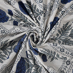 Rudra Bazaar Blue 210 TC Cotton Double King Bedsheet With 2 Pillow Covers | Grocsy