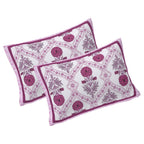 Rudra Bazaar Pink 210 TC Cotton Double King Bedsheet With 2 Pillow Covers | Grocsy