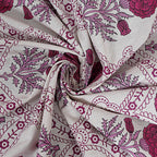 Rudra Bazaar Pink 210 TC Cotton Double King Bedsheet With 2 Pillow Covers | Grocsy