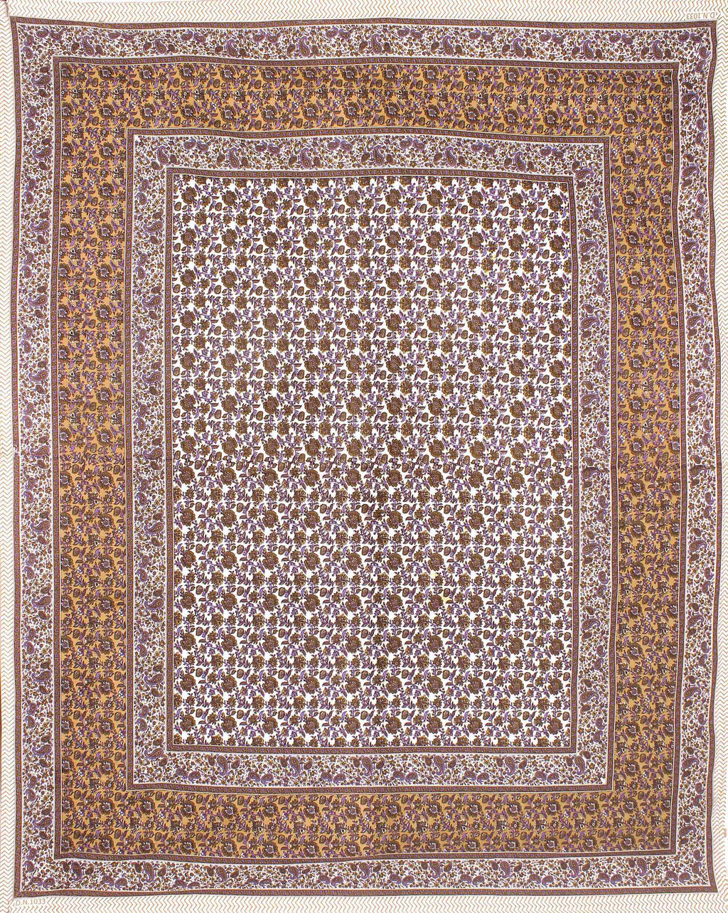 Rudra Bazaar Purple Brown 210 TC Cotton Double King Bedsheet With 2 Pillow Covers | Grocsy