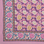 Rudra Bazaar Pink 210 TC Cotton Double King Bedsheet With 2 Pillow Covers | Grocsy