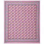 Rudra Bazaar Pink 210 TC Cotton Double King Bedsheet With 2 Pillow Covers | Grocsy
