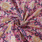Rudra Bazaar Pink 210 TC Cotton Double King Bedsheet With 2 Pillow Covers | Grocsy