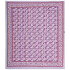 Rudra Bazaar Purple 210 TC Cotton Double King Bedsheet With 2 Pillow Covers | Grocsy