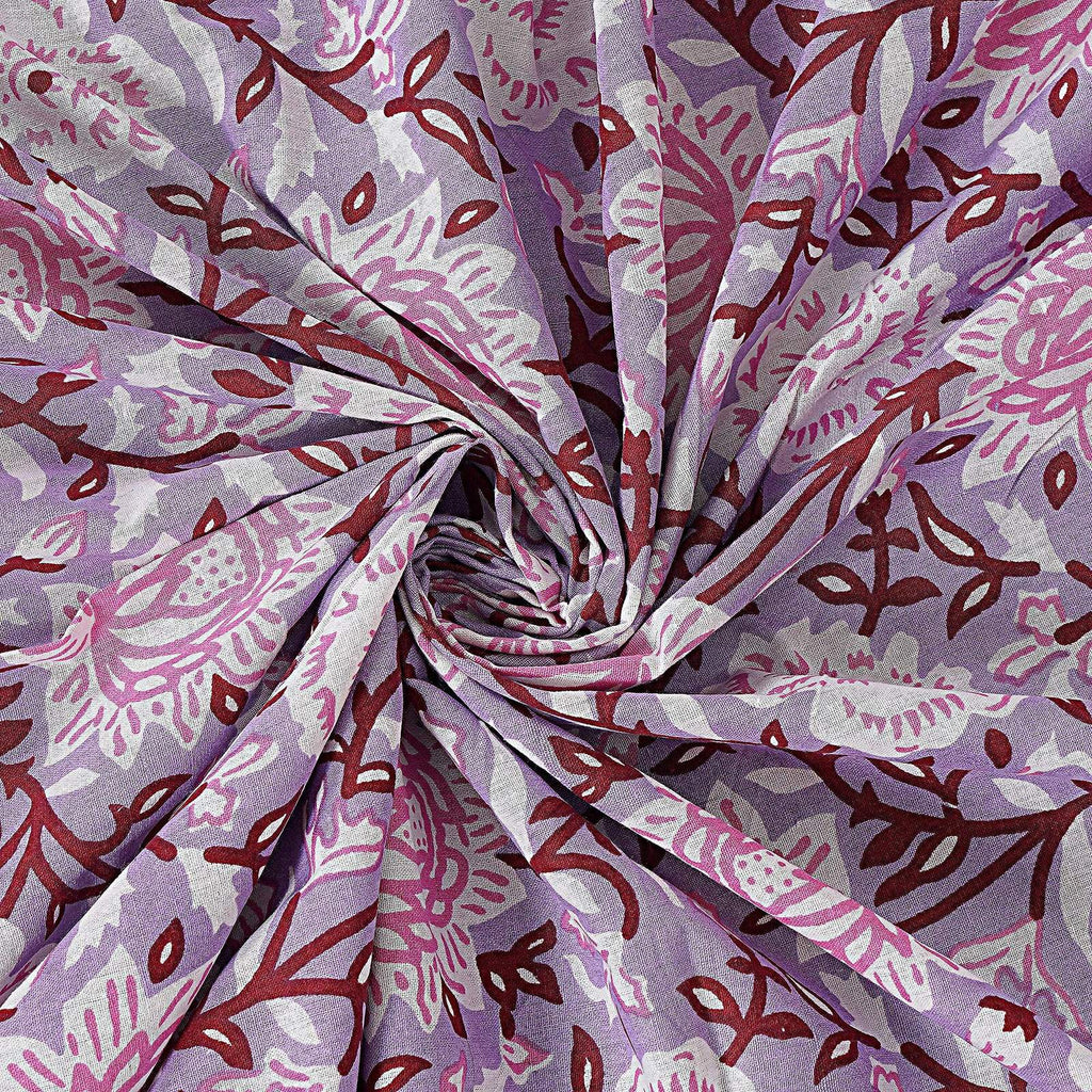 Rudra Bazaar Purple 210 TC Cotton Double King Bedsheet With 2 Pillow Covers | Grocsy