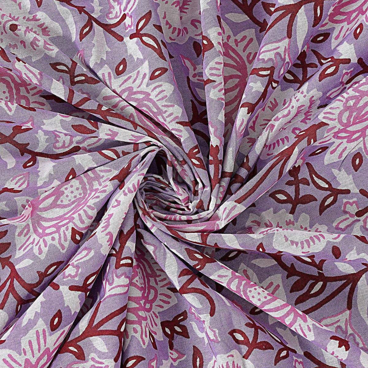 Rudra Bazaar Purple 210 TC Cotton Double King Bedsheet With 2 Pillow Covers | Grocsy
