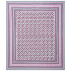 Rudra Bazaar Pink 210 TC Cotton Double King Bedsheet With 2 Pillow Covers | Grocsy