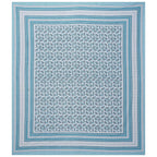 Rudra Bazaar Turquoise Blue 210 TC Cotton Double King Bedsheet With 2 Pillow Covers | Grocsy