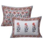 Rudra Bazaar Grey 210 TC Cotton Double King Bedsheet With 2 Pillow Covers | Grocsy