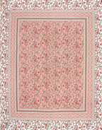 Rudra Bazaar Pink 210 TC Cotton Double King Bedsheet With 2 Pillow Covers | Grocsy