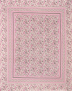 Rudra Bazaar Pink 210 TC Cotton Double King Bedsheet With 2 Pillow Covers | Grocsy