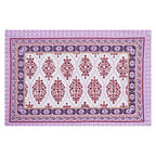 Rudra Bazaar Purple 210 TC Cotton Double King Bedsheet With 2 Pillow Covers | Grocsy