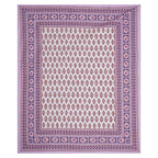 Rudra Bazaar Purple 210 TC Cotton Double King Bedsheet With 2 Pillow Covers | Grocsy