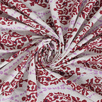 Rudra Bazaar Purple 210 TC Cotton Double King Bedsheet With 2 Pillow Covers | Grocsy