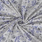 Rudra Bazaar Blue 210 TC Cotton Double King Bedsheet With 2 Pillow Covers | Grocsy