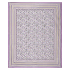 Rudra Bazaar Purple 210 TC Cotton Double King Bedsheet With 2 Pillow Covers | Grocsy