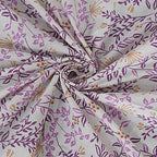 Rudra Bazaar Purple 210 TC Cotton Double King Bedsheet With 2 Pillow Covers | Grocsy