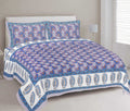 Rudra Bazaar Multi 210 TC Cotton Double King Bedsheet With 2 Pillow Covers | Grocsy