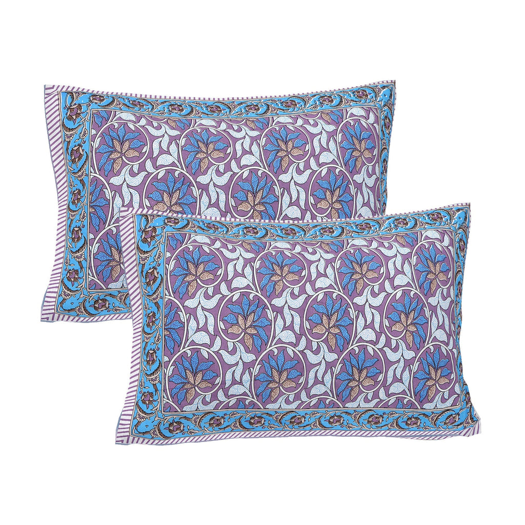 Rudra Bazaar Multi 210 TC Cotton Double King Bedsheet With 2 Pillow Covers | Grocsy