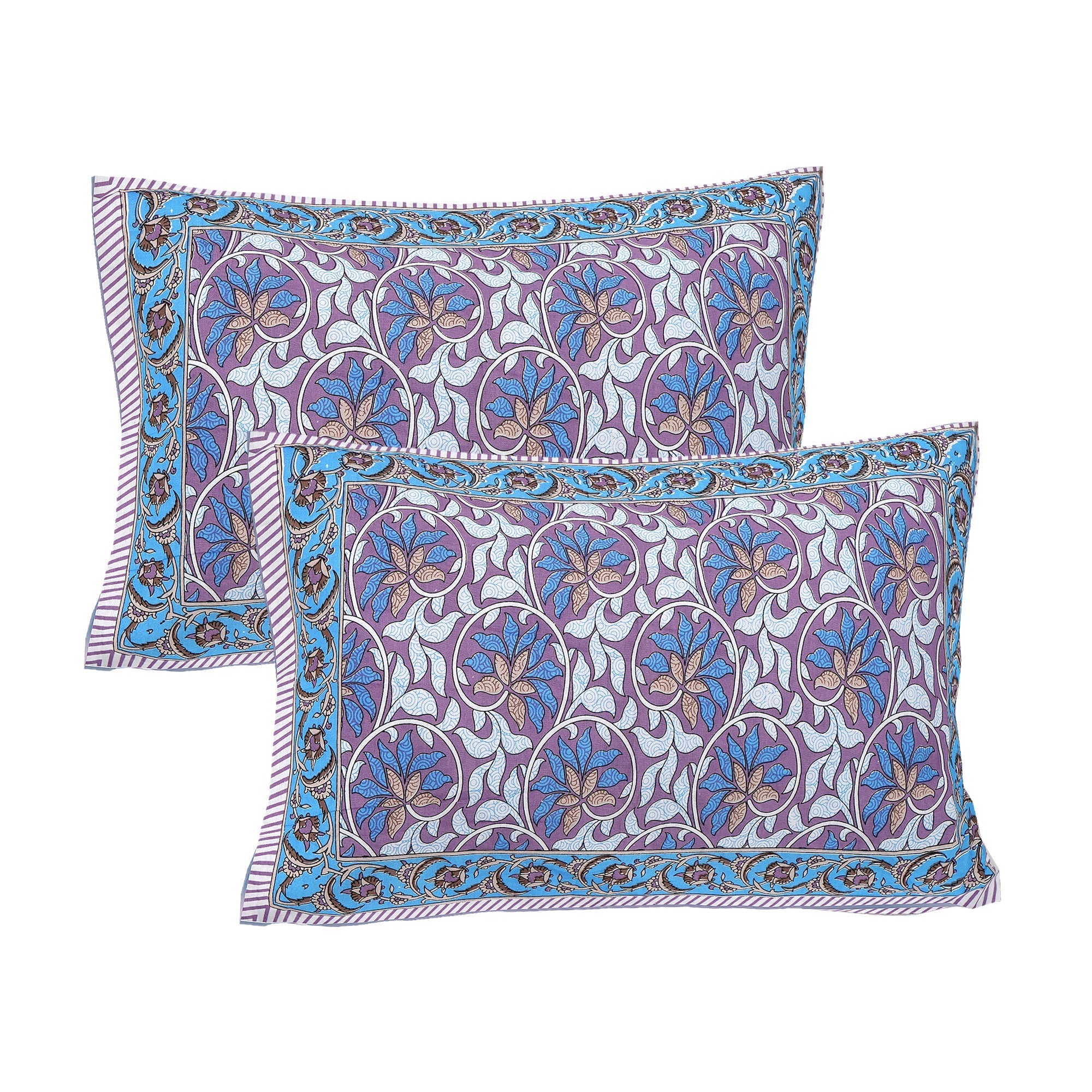 Rudra Bazaar Multi 210 TC Cotton Double King Bedsheet With 2 Pillow Covers | Grocsy