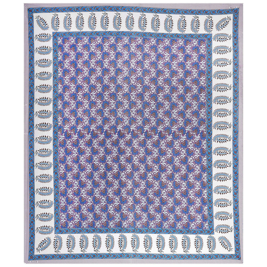 Rudra Bazaar Multi 210 TC Cotton Double King Bedsheet With 2 Pillow Covers | Grocsy