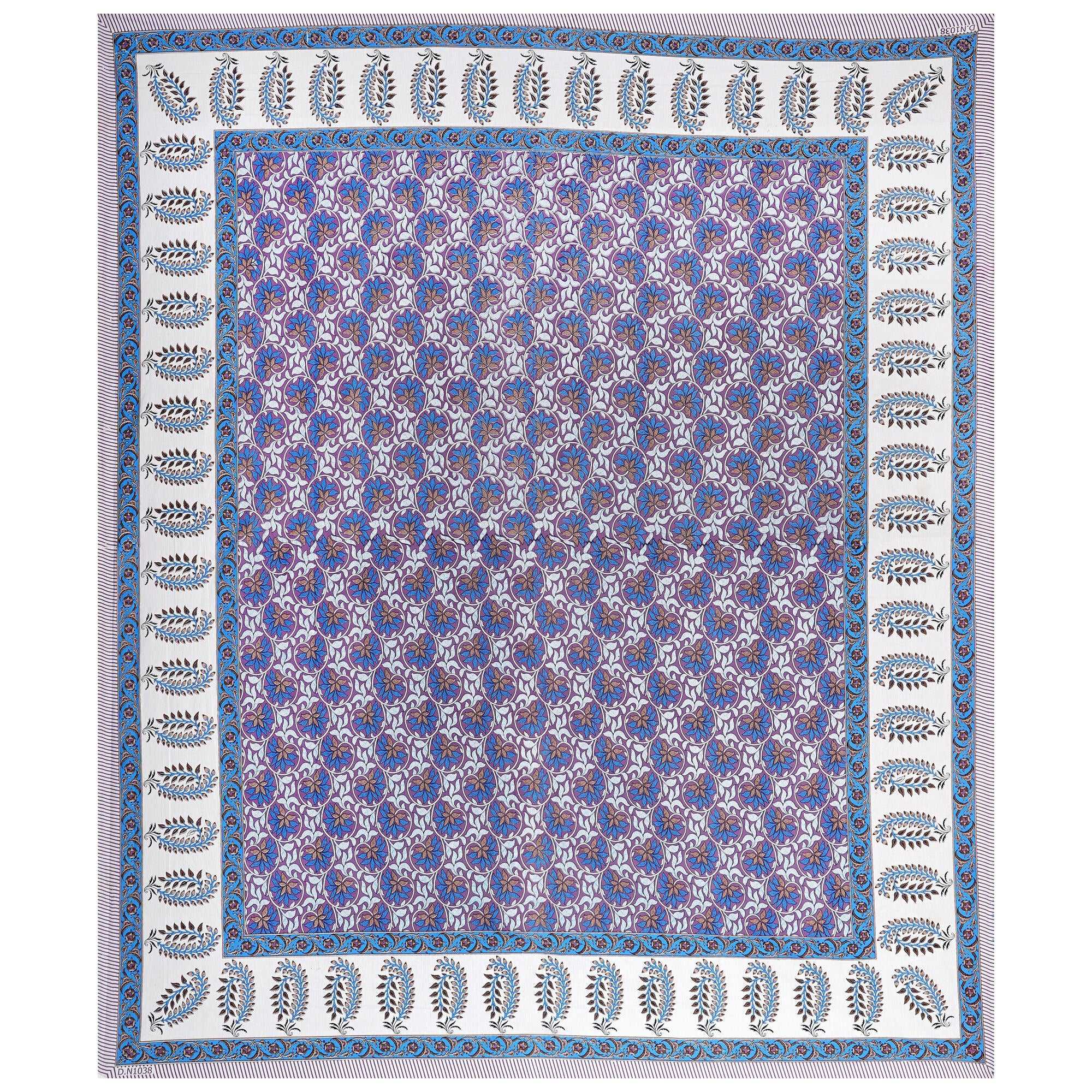 Rudra Bazaar Multi 210 TC Cotton Double King Bedsheet With 2 Pillow Covers | Grocsy