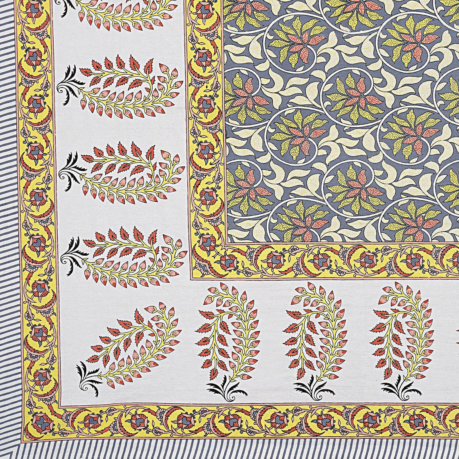 Rudra Bazaar Multi 210 TC Cotton Double King Bedsheet With 2 Pillow Covers | Grocsy