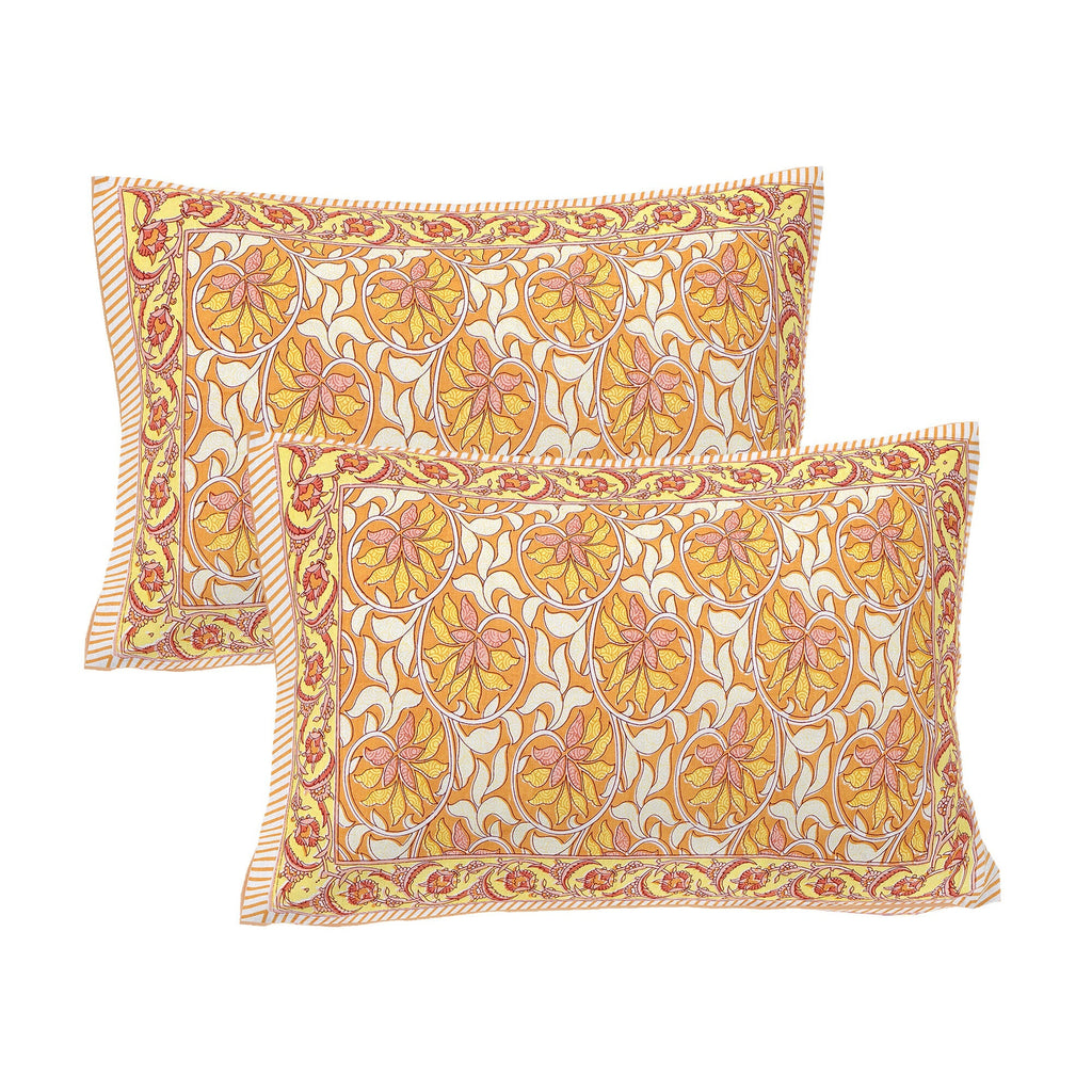 Rudra Bazaar Multi 210 TC Cotton Double King Bedsheet With 2 Pillow Covers | Grocsy