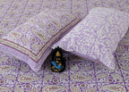 Rudra Bazaar Multi 210 TC Cotton Double King Bedsheet With 2 Pillow Covers | Grocsy