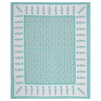 Rudra Bazaar Sea Green 210 TC Cotton Double King Bedsheet With 2 Pillow Covers | Grocsy