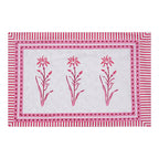 Rudra Bazaar Pink 210 TC Cotton Double King Bedsheet With 2 Pillow Covers | Grocsy