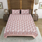 Rudra Bazaar Sea Green 210 TC Cotton Double King Bedsheet With 2 Pillow Covers | Grocsy