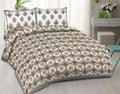 Rudra Bazaar Multi 210 TC Cotton Double King Bedsheet With 2 Pillow Covers | Grocsy