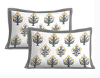 Rudra Bazaar Multi 210 TC Cotton Double King Bedsheet With 2 Pillow Covers | Grocsy