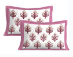 Rudra Bazaar Purple 210 TC Cotton Double King Bedsheet With 2 Pillow Covers | Grocsy