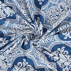 Rudra Bazaar Blue 210 TC Cotton Double King Bedsheet With 2 Pillow Covers | Grocsy