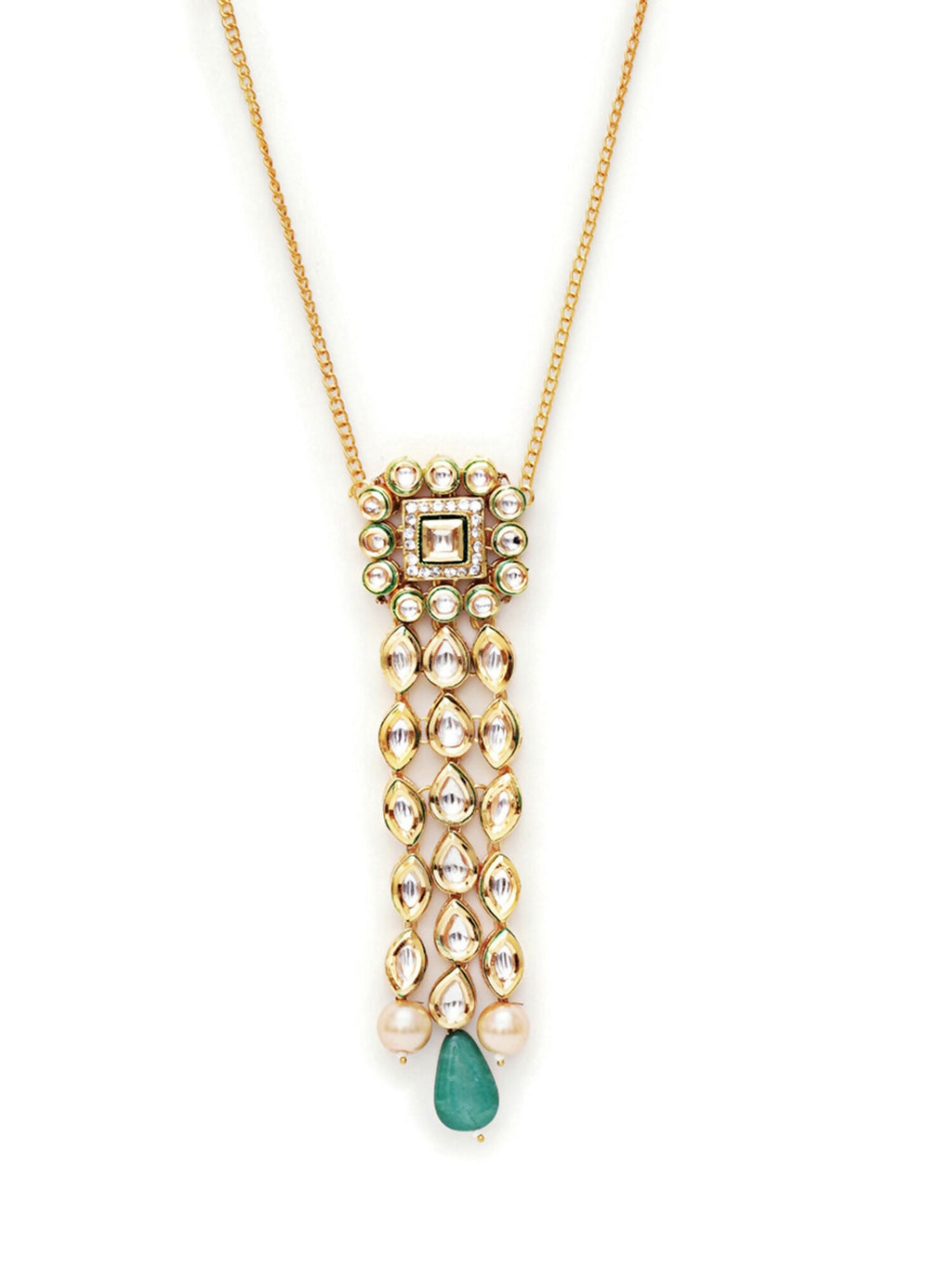 Kundan Necklace (Gold) - Ruby Raang | Grocsy