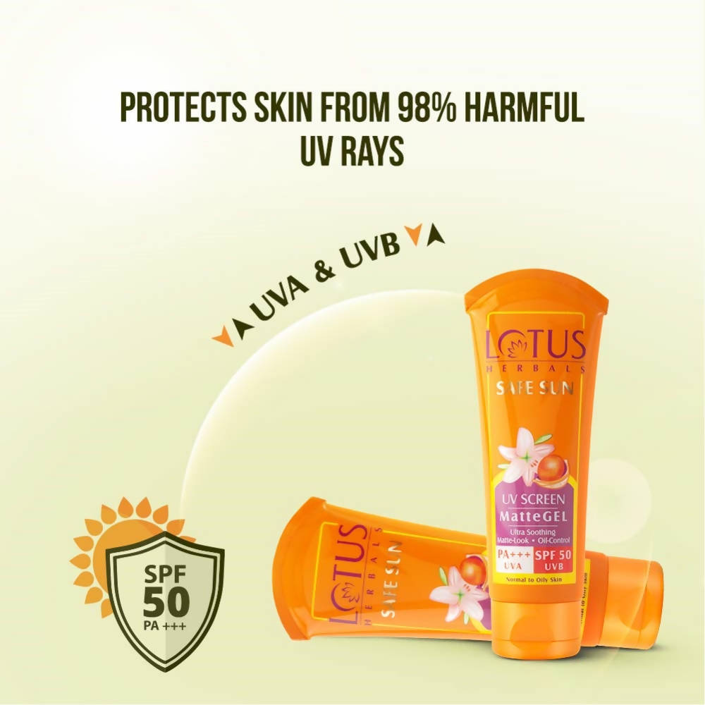 Lotus Herbals Safe Sun Invisible Matte Gel Sunscreen SPF 50 PA+++ | Grocsy