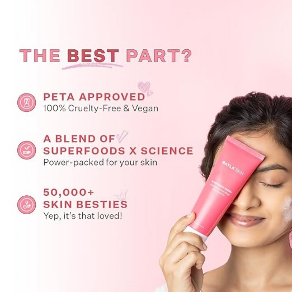 Bayla Skin Raspberry Face Wash | Grocsy