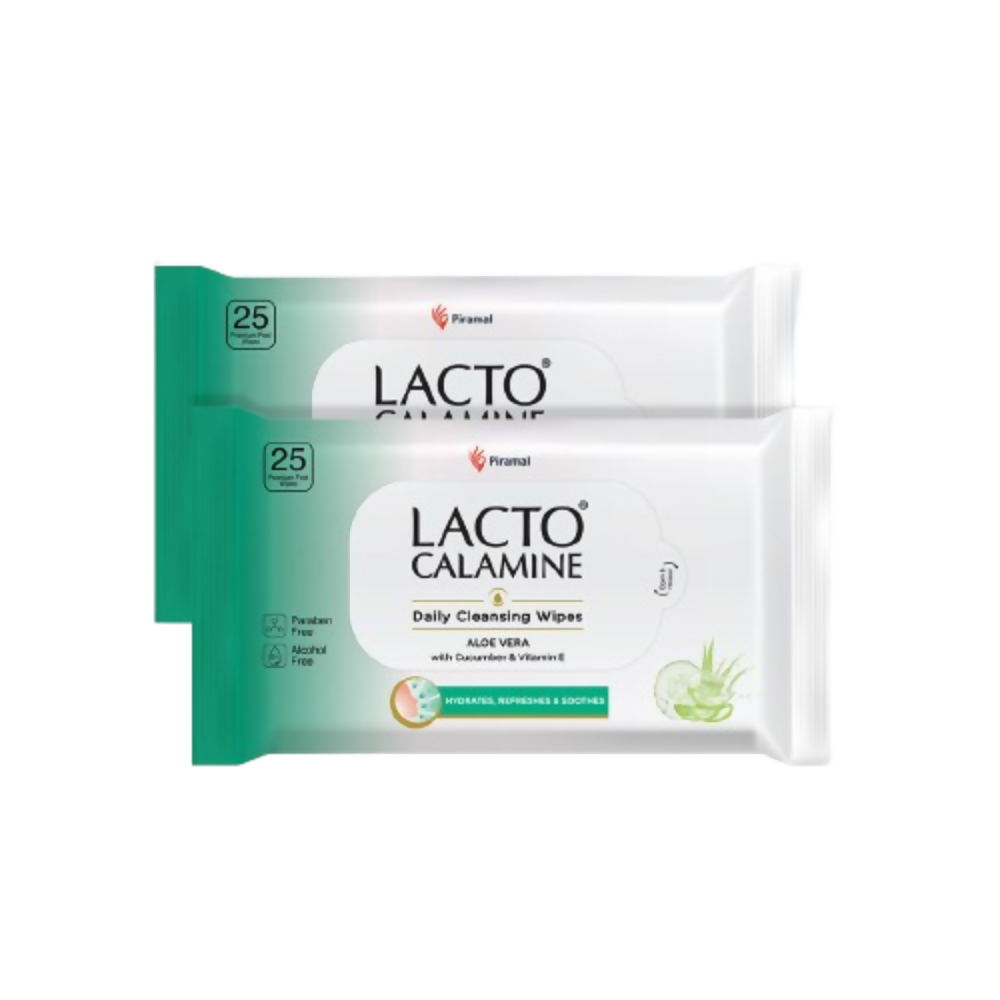 Lacto Calamine Daily Cleansing Face Wipes, Makeup Remover Wipes | Grocsy