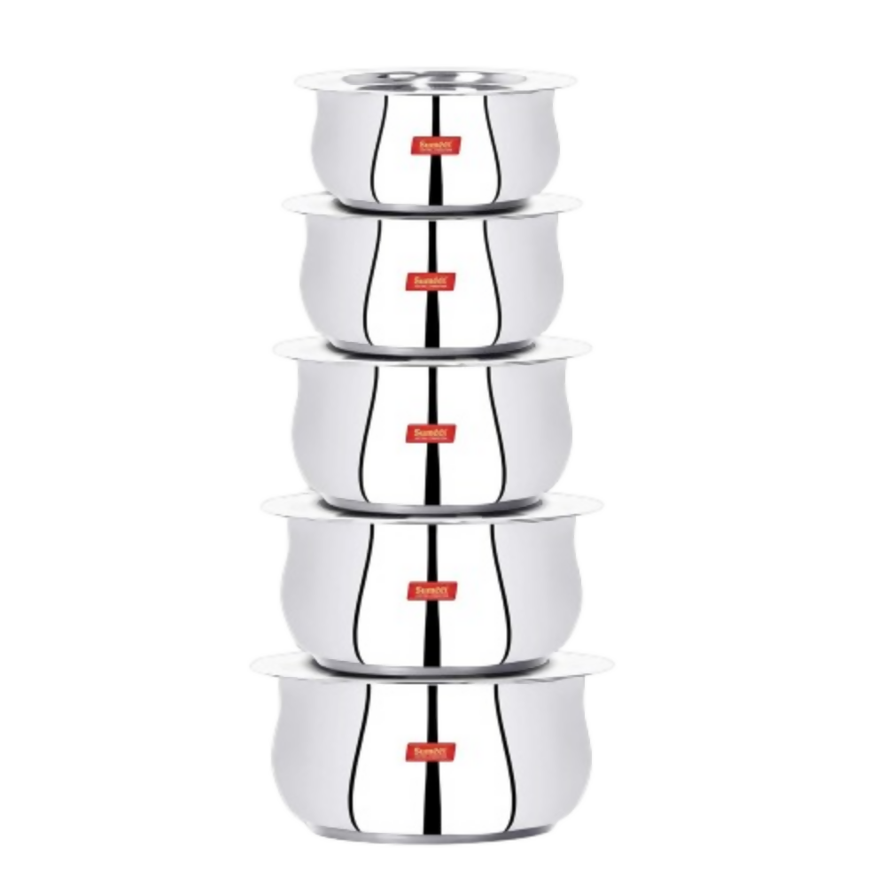 Sumeet Stainless Steel Cookware Set With Lid | Grocsy