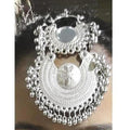 MS Fashion India Oxidized Silver Two Steps Maang Tikka With Drops | Grocsy