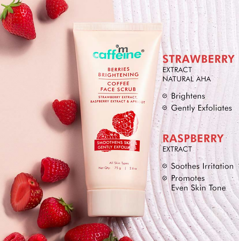 mCaffeine Berries Brightening Coffee Face Scrub | Grocsy
